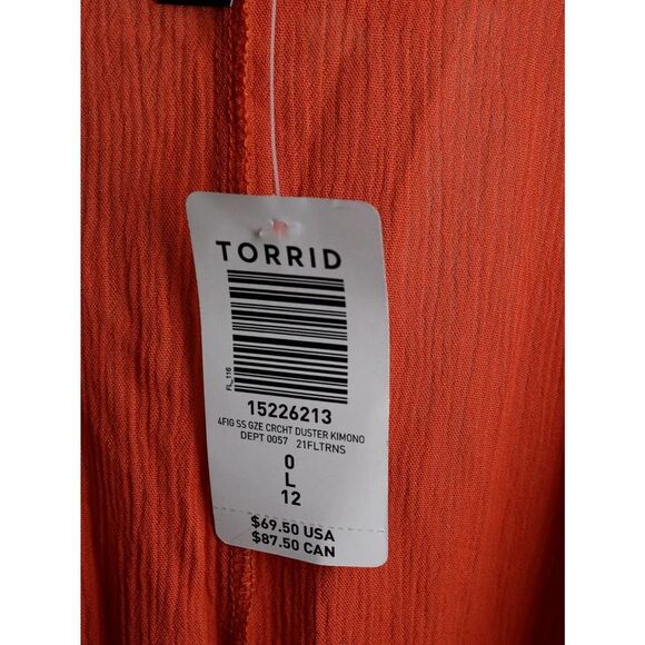 Torrid Gauze Lace Duster Kimono! - Picture 9 of 11